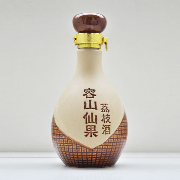 容山仙果素燒陶瓷酒瓶